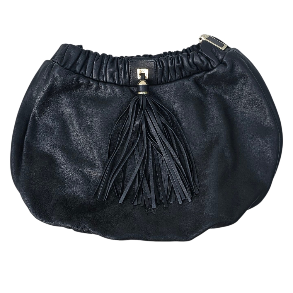 Anya Hindmarch Black Leather Clutch